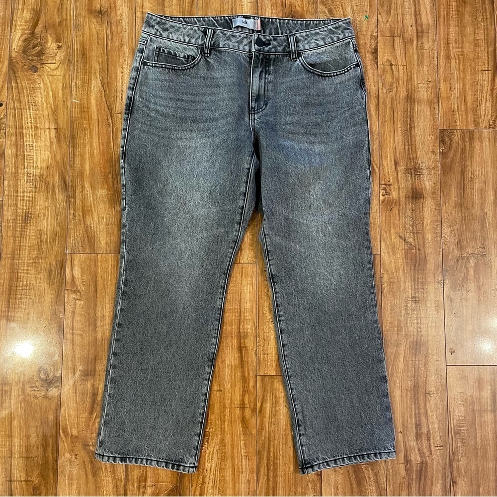 CABI Women’s Gray Wash 100% BF Boyfriend Ankle Denim Jean Size 12